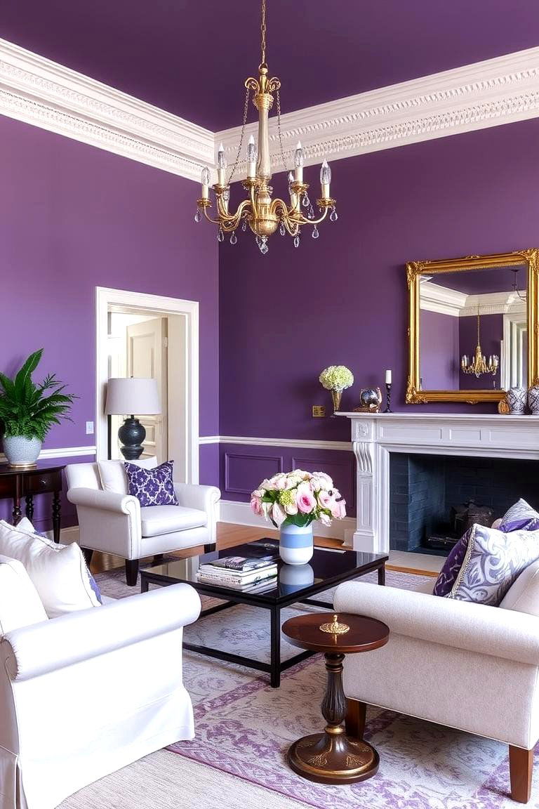 Sophisticated Purple Palette - 24 Purple Living Room Ideas