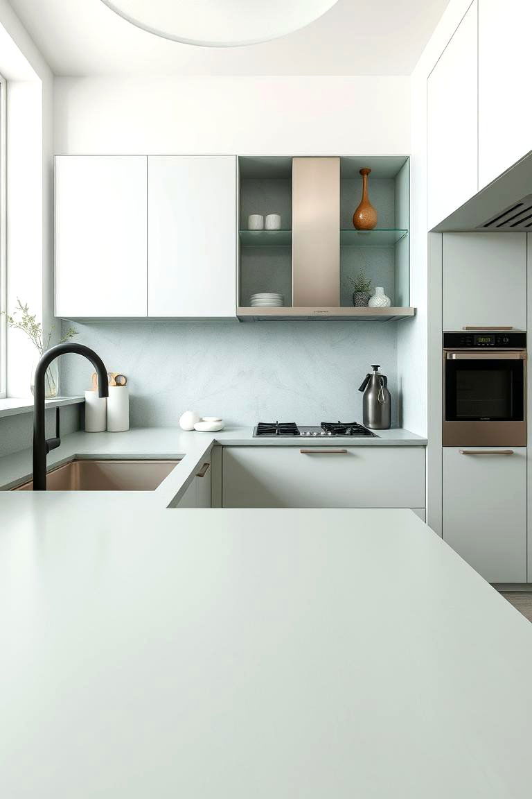 Sophisticated Sage Green Countertops - 24 Sage Green Kitchen Ideas