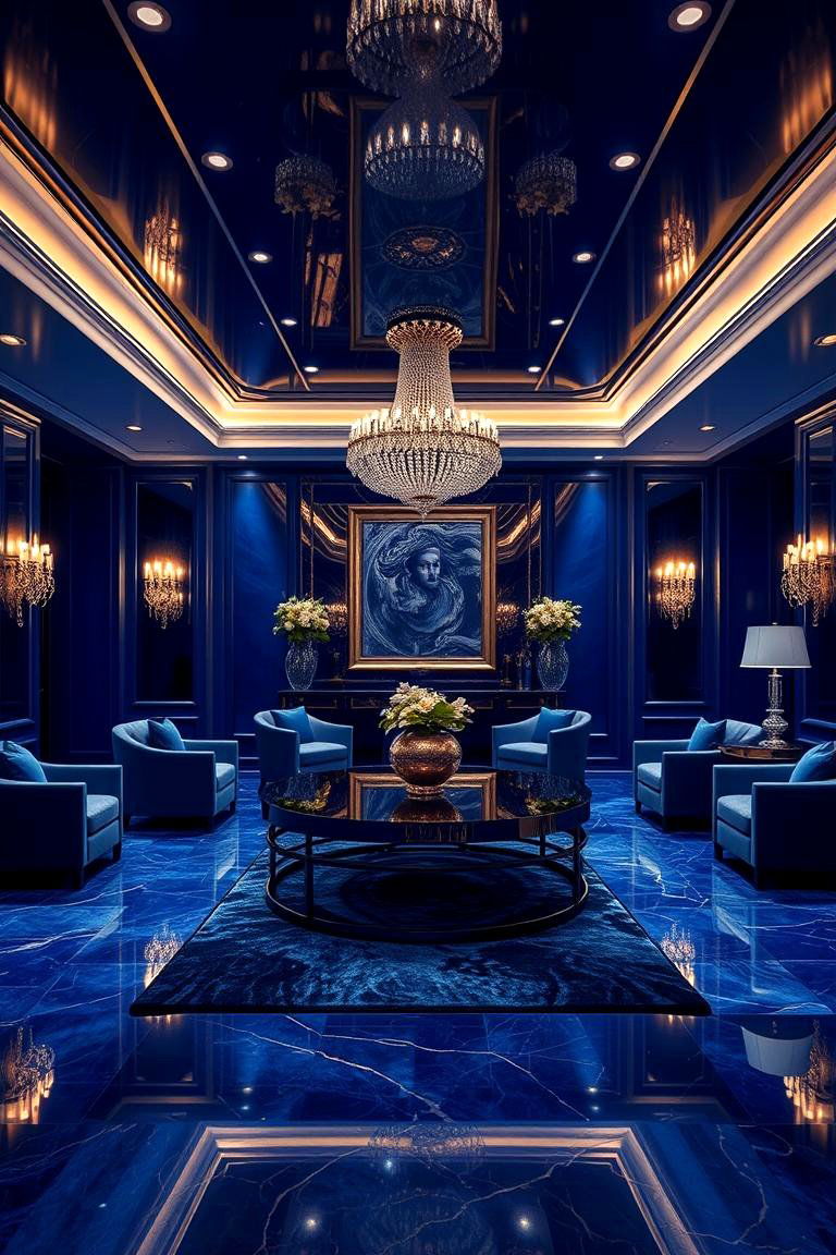Sophisticated Sapphire Space - 24 Moody Blue Bedroom Ideas