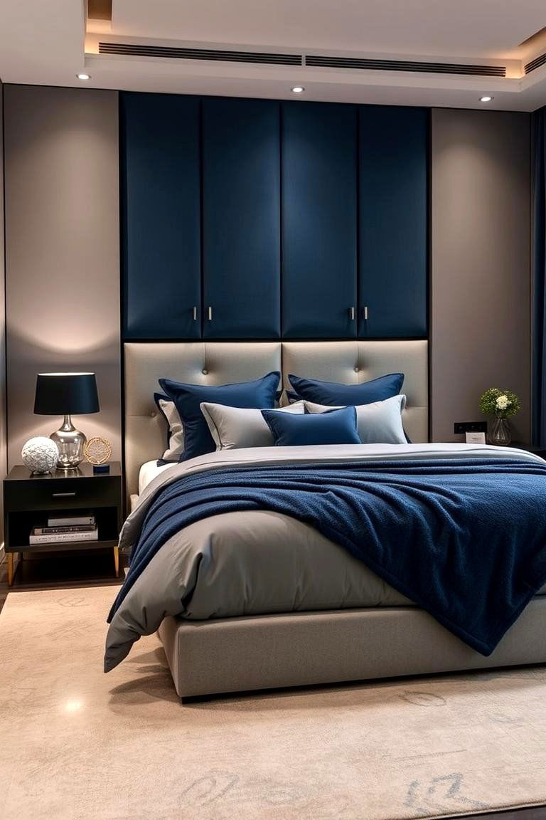 Sophisticated Serenity - 24 Blue and Grey Bedroom Ideas