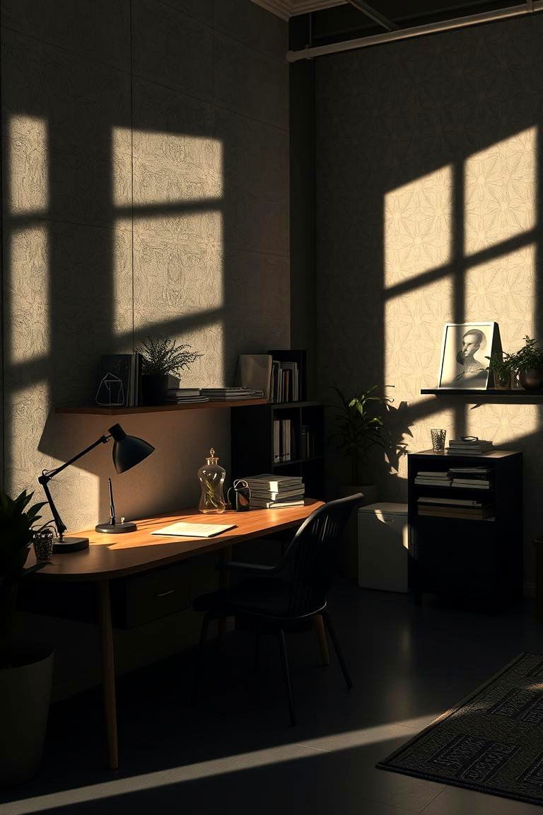 Sophisticated Shadow Zones - 24 dark home office design ideas
