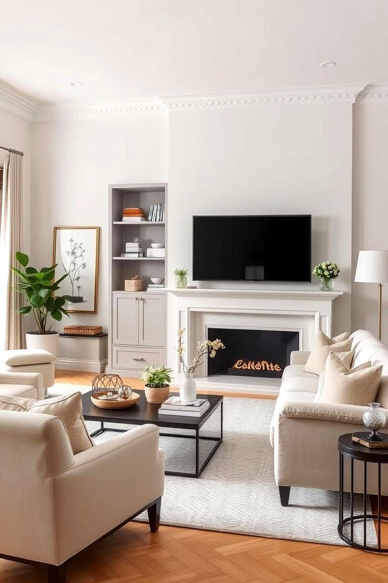 Sophisticated Simplicity - 24 Dulux Egyptian Cotton Living Room Ideas