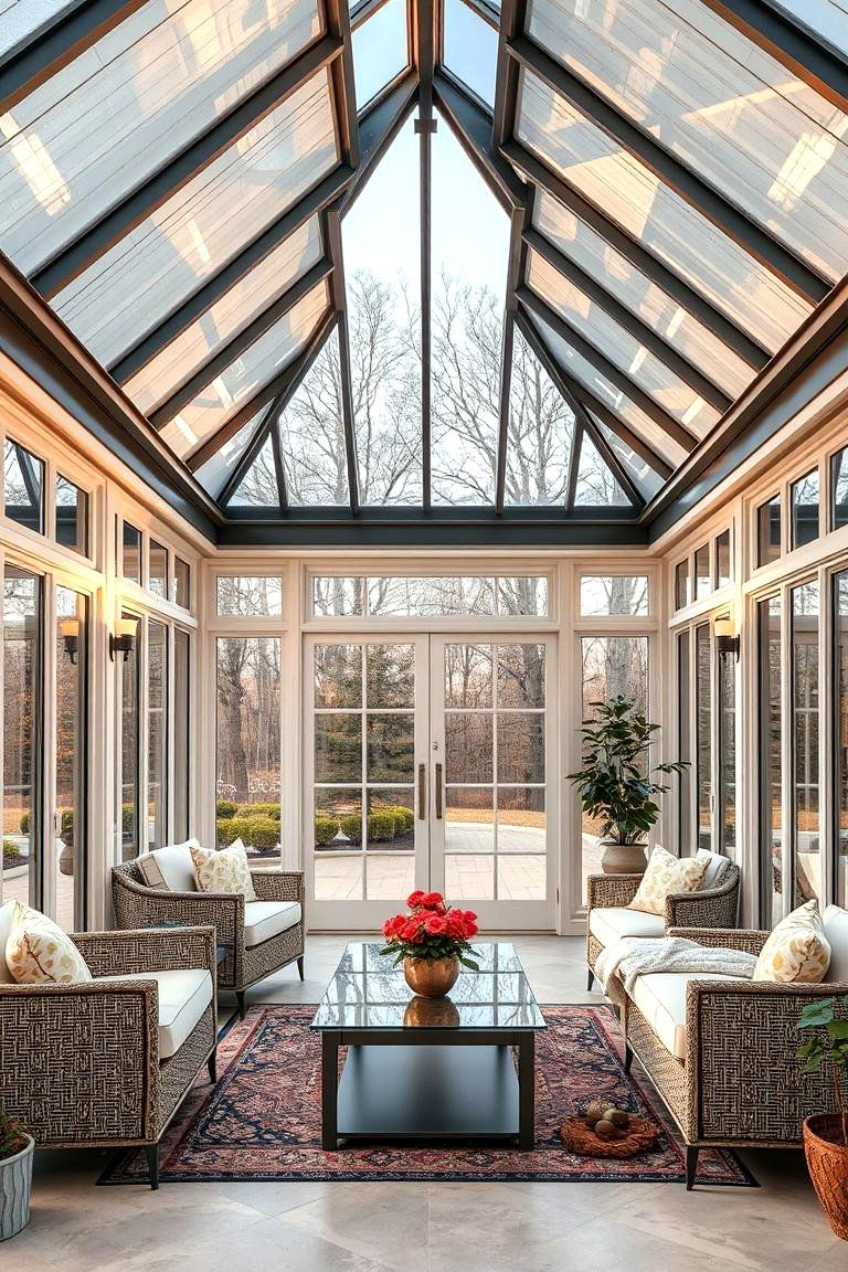 Sophisticated Sunroom Style - 24 Metal Roof Porch Design Ideas