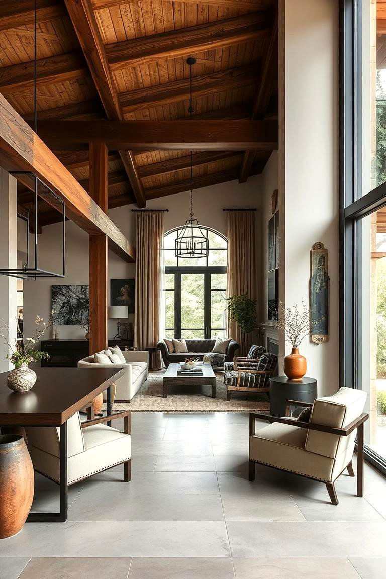 Sophisticated Tuscan Blend of Modern and Rustic - 24 Tuscan Living Room Ideas
