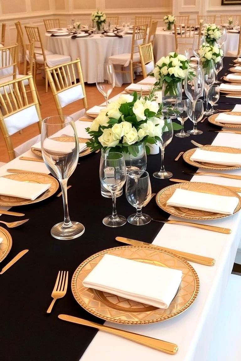 Sophisticated Wedding Table Settings - 24 Art Deco Wedding Ideas