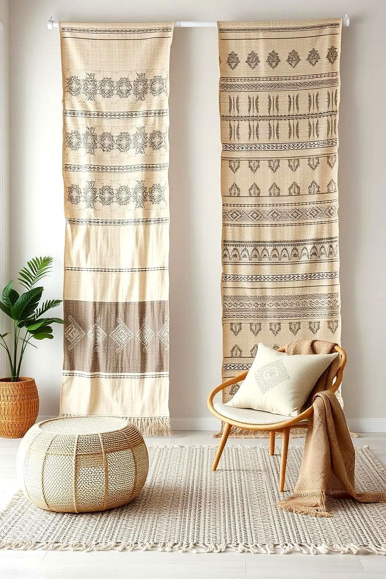 Sophisticated Woven Textiles - 24 Chinoiserie Living Room Ideas