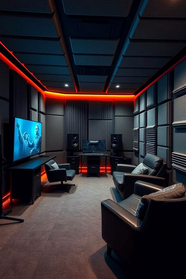Soundproof Gaming Sanctuary - 24 Boys Gaming Bedroom Ideas