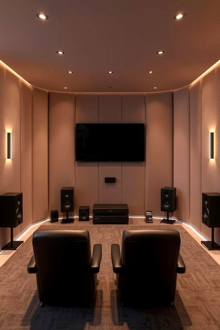Soundproof Media Sanctuary - 24 Media Room Ideas
