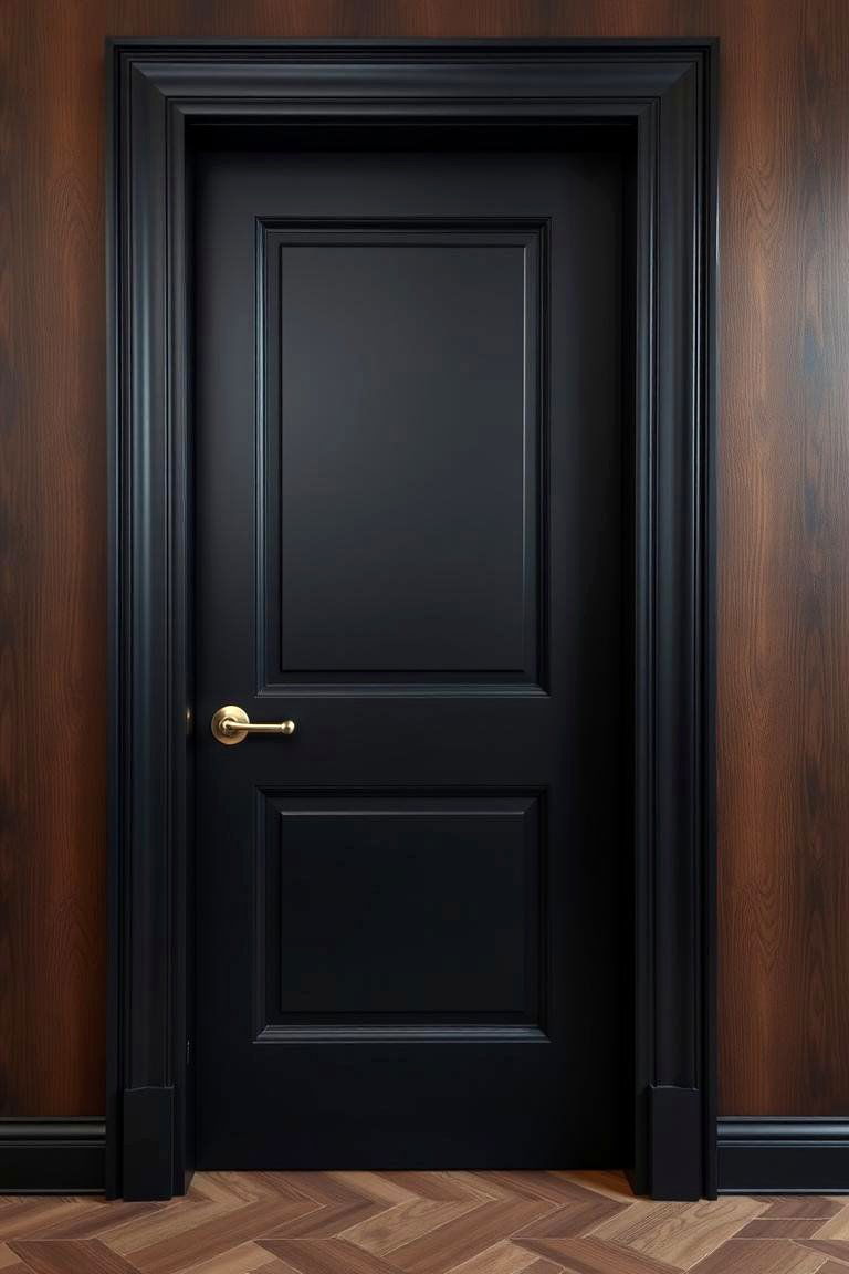 Soundproofed Doors for Enhanced Privacy and Focus - 24 White House Ideas With Black Doors