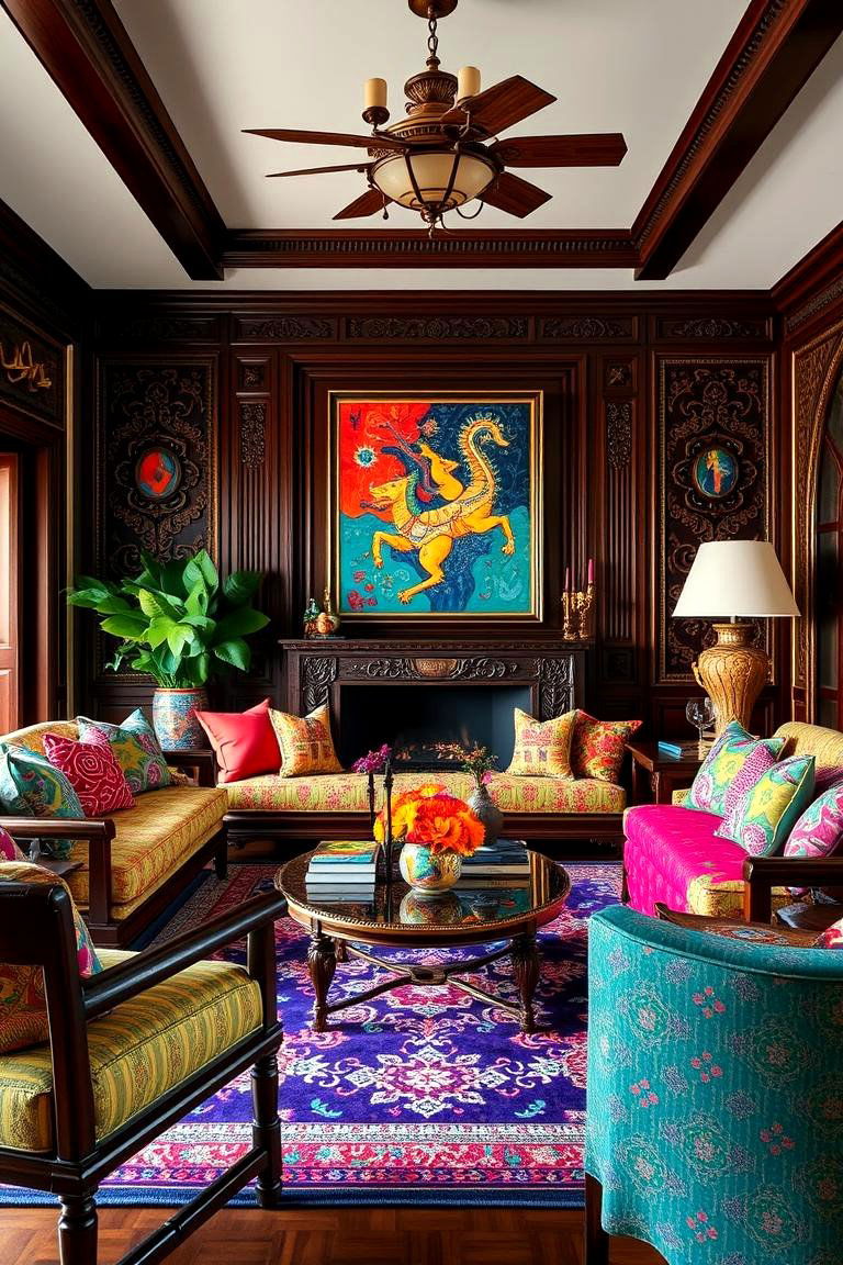 South Asian Cultural Influence - 24 Asian Living Room Ideas