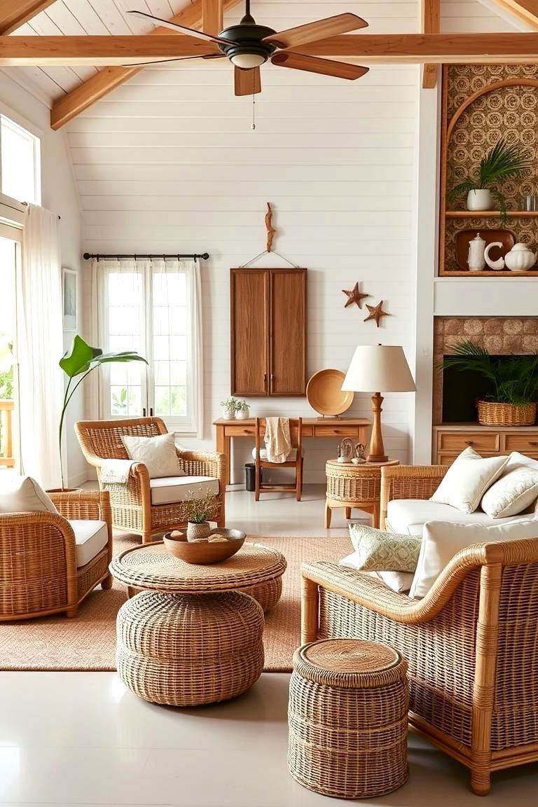 Southeast Asian Coastal Living Room - 24 Asian Living Room Ideas