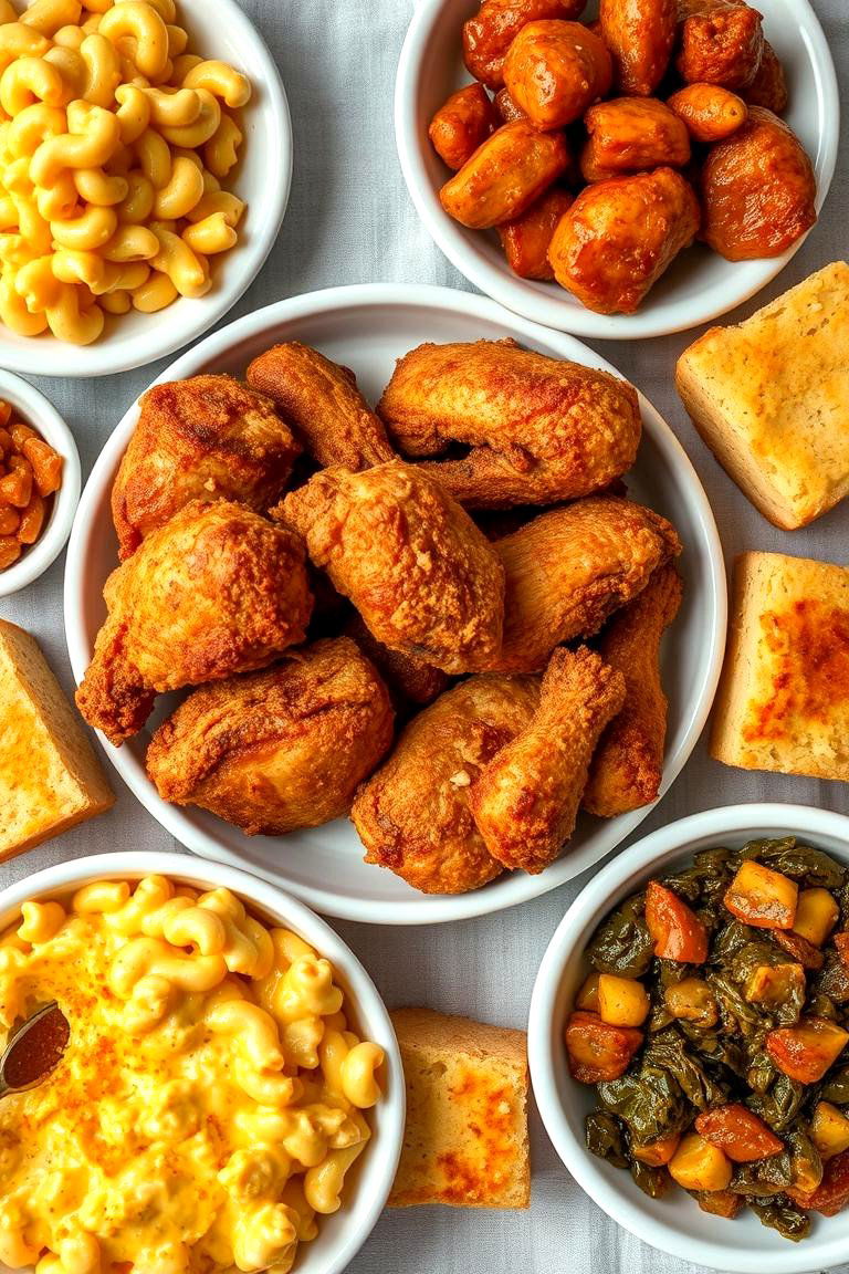 Southern Comfort Food Spread - 24 Wedding Buffet Ideas