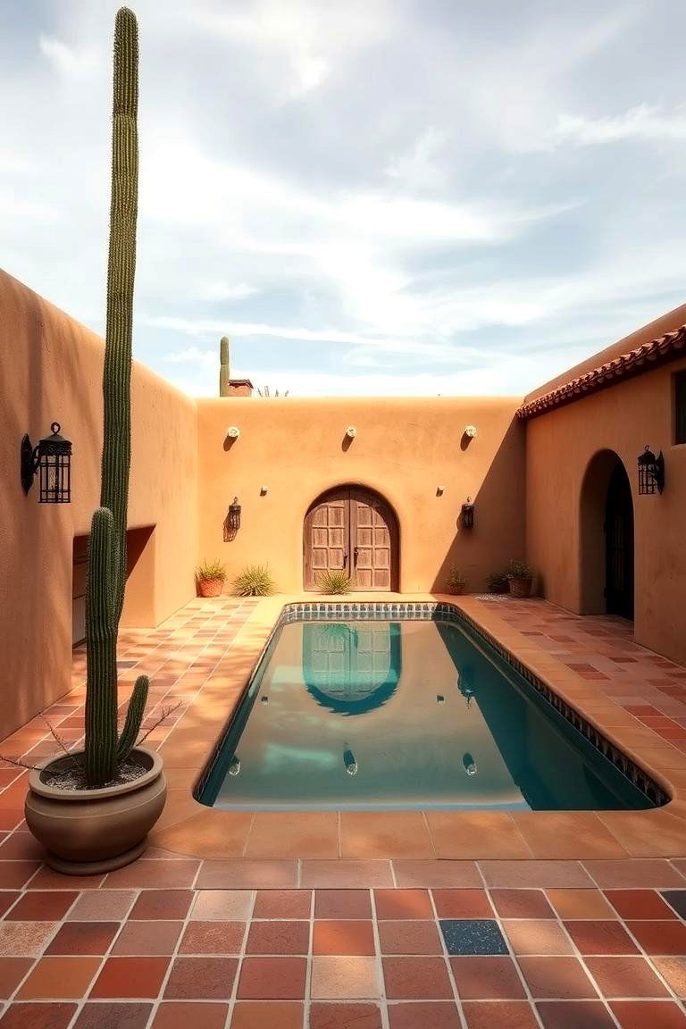 Southwestern Desert Vibe - 24 Rustic Pool House Ideas