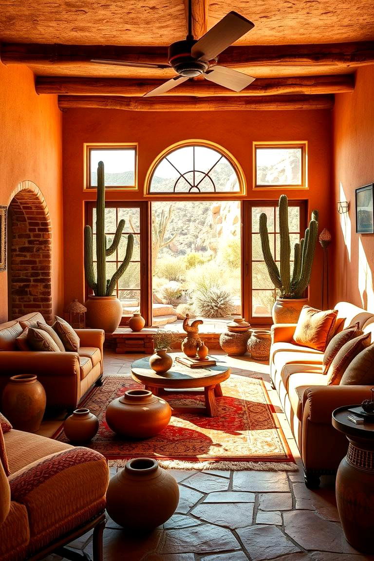 Southwestern Oasis Lounge - 24 Desert Themed Room Ideas