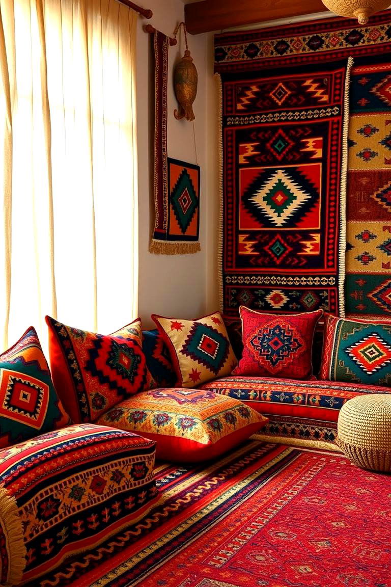 Southwestern Textiles and Patterns - 24 Southwest Living Room Ideas