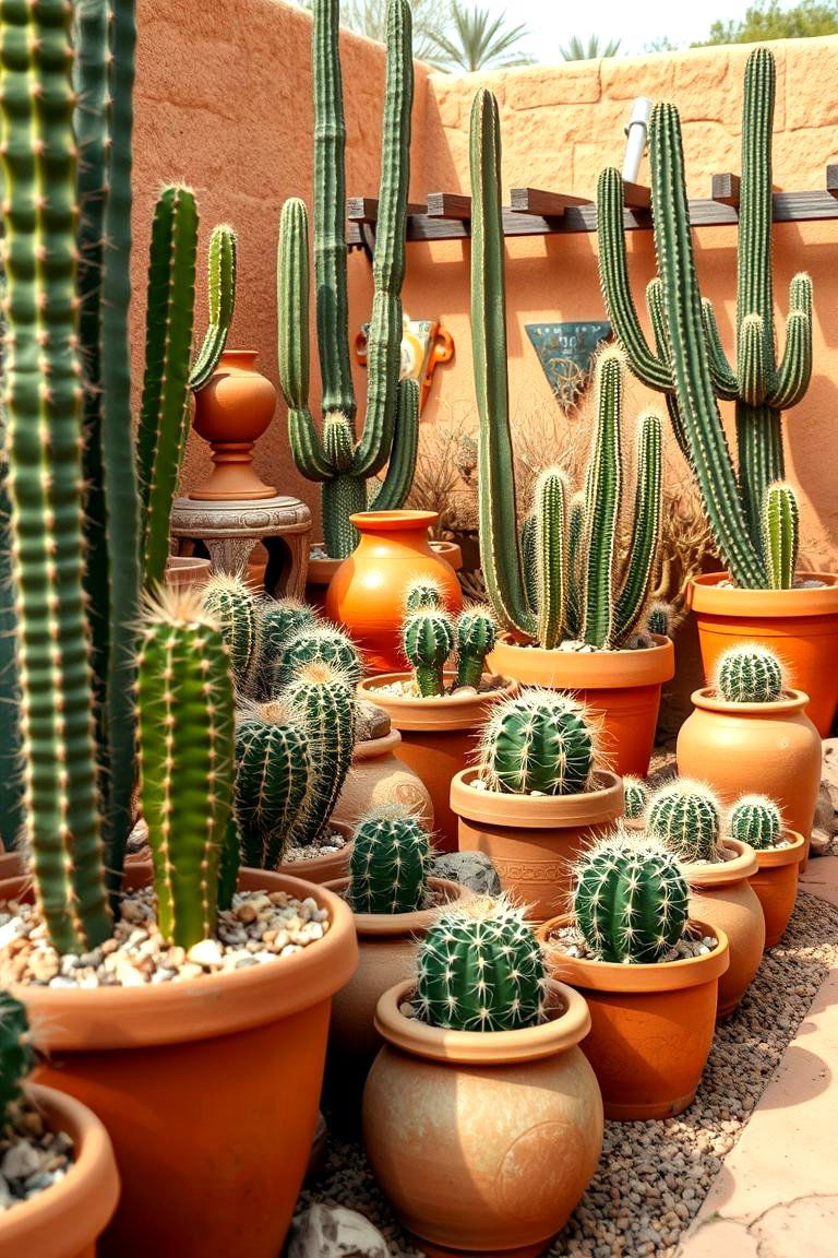 Southwestern Themed Cactus Garden - 24 Cactus Garden Ideas