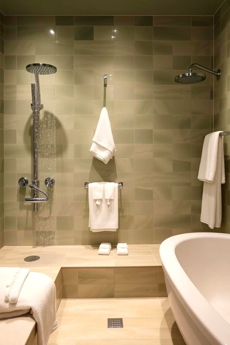 Spa Inspired Ambiance - 24 Sage Green and Cream Bathroom Ideas