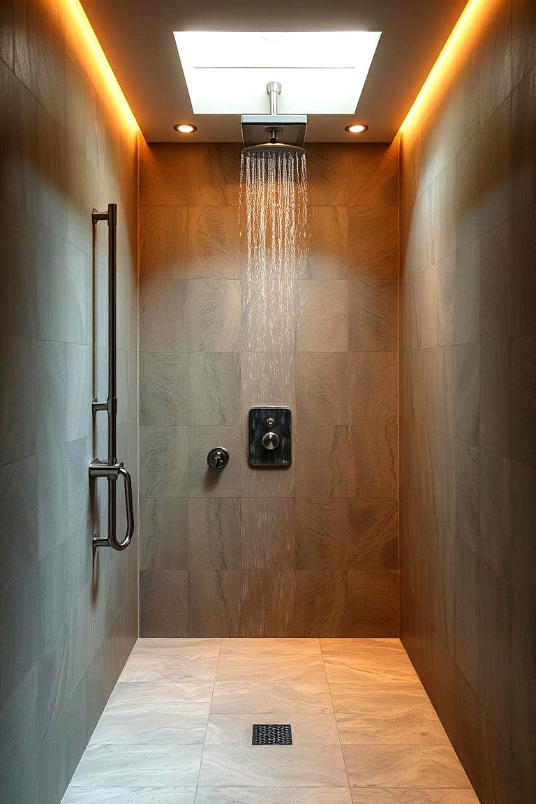 Spa Inspired Retreat - 24 Doorless Walk In Shower Ideas