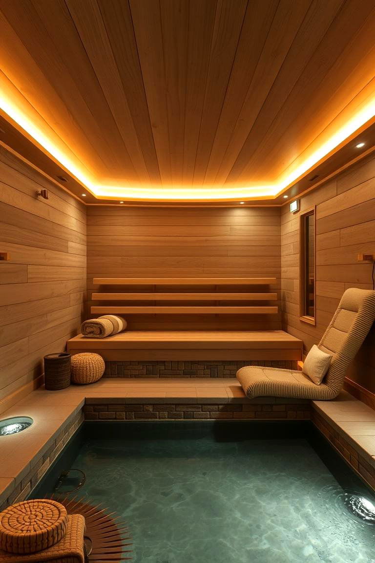 Spa Inspired Sauna Sanctuary - 24 Sauna Room Design Ideas