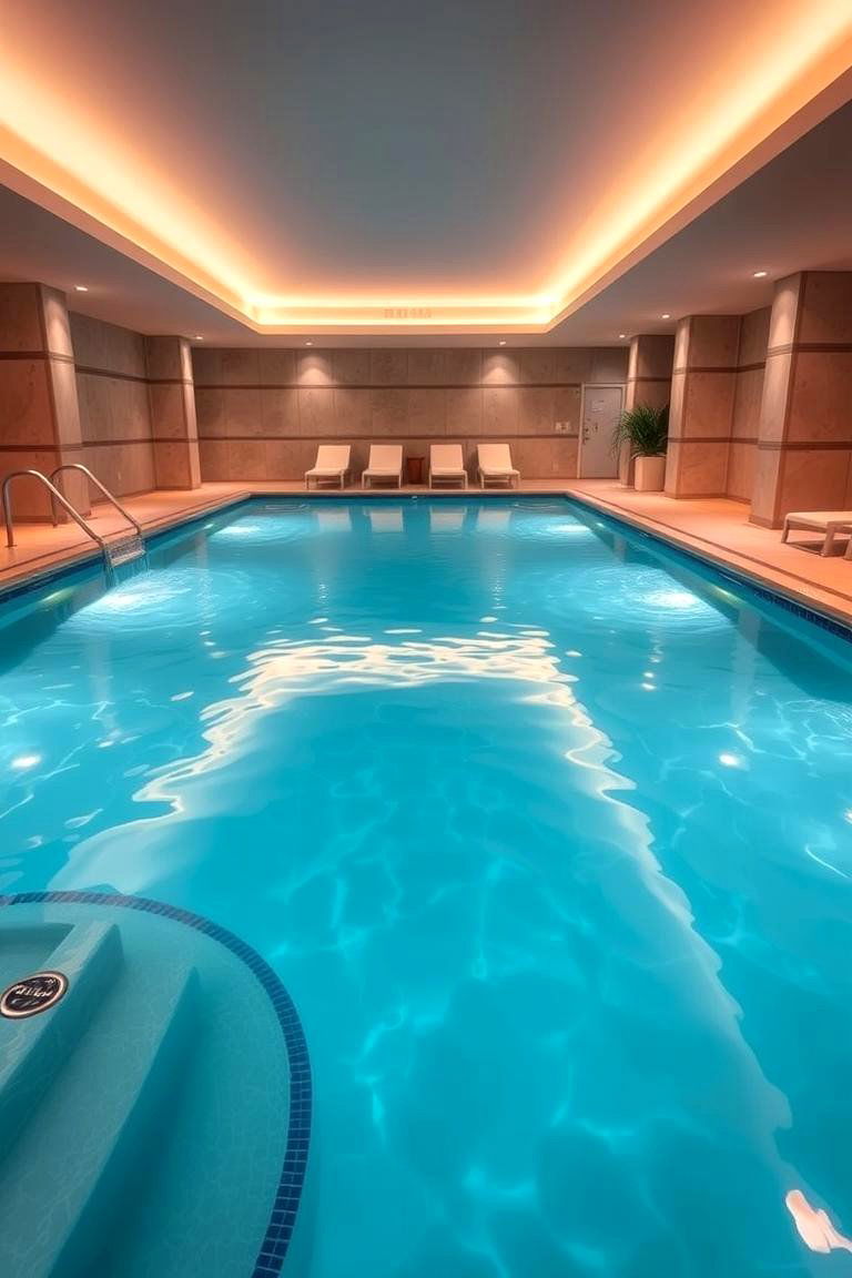 Spa Like Sanctuary with Heated Water - 24 Indoor Pool Ideas