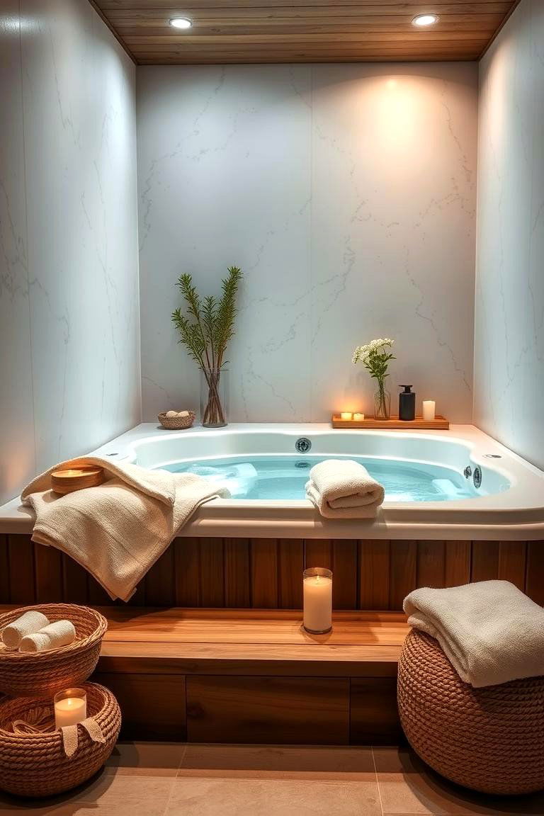 Spa Sanctuary - 24 Hot Tub Decor Ideas