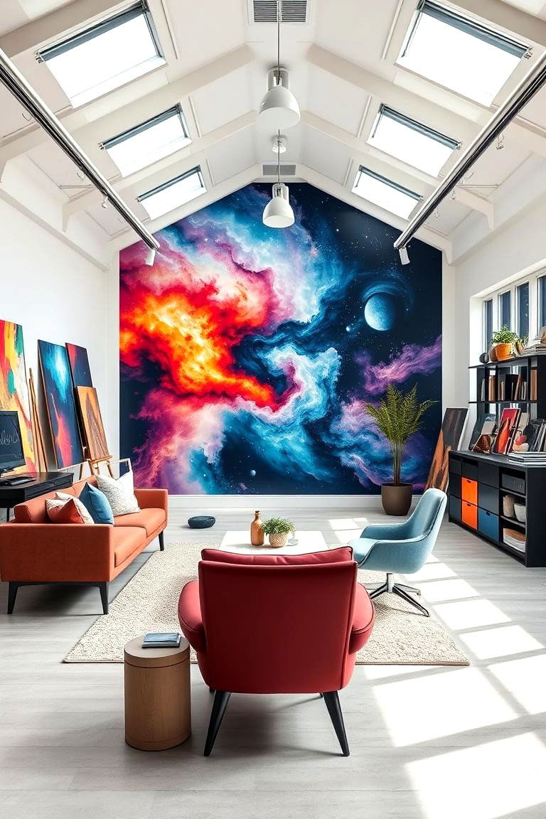 Space Age Art Studio - 24 Space-themed Room Ideas