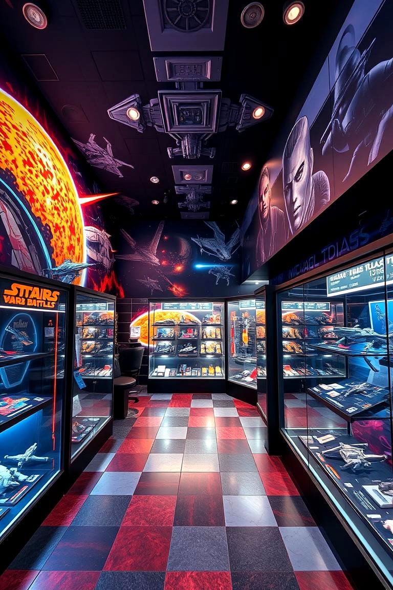 Space Battle Display - 24 Star Wars Room Ideas