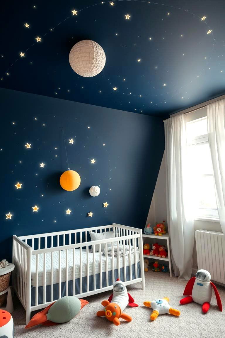 Space Exploration Theme - 24 Baby Girl Nursery Ideas