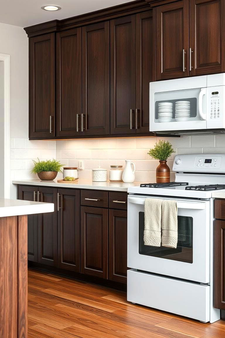 Space Optimization for Functional Efficiency - 24 Dark Wood Kitchen Cabinets