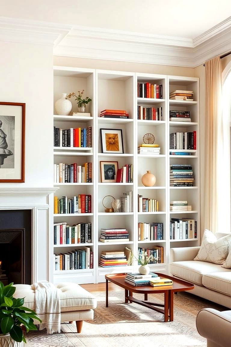 Space Saving Bookshelves - 24 Living Room Furniture Ideas