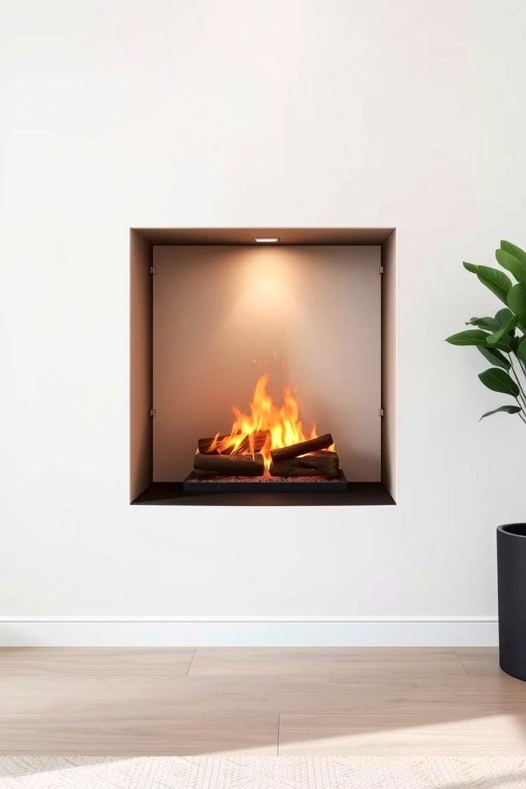 Space Saving Built in Fireplace - 24 Small Living Room Fireplace Ideas