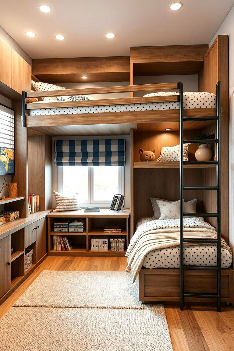 Space Saving Bunk Beds - 24 Toddler Room Ideas