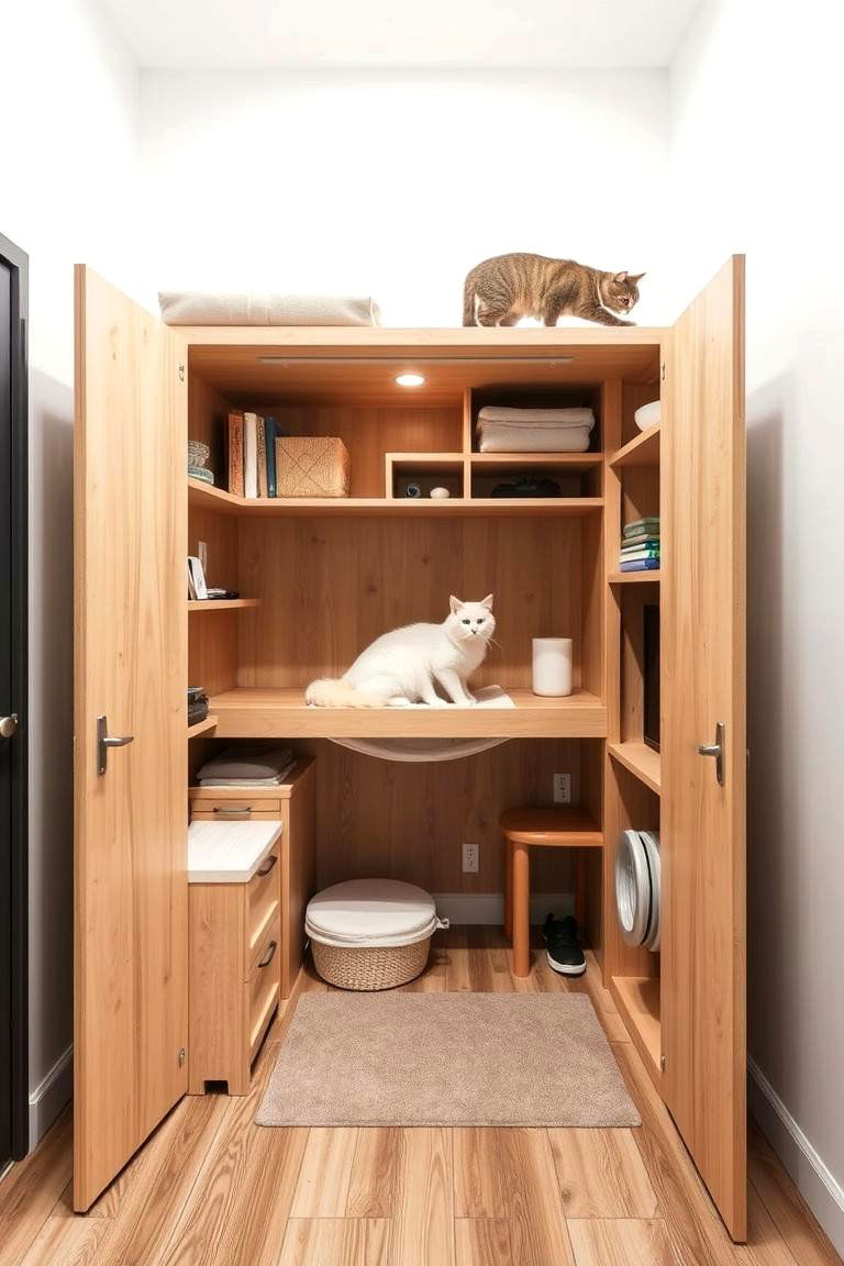 Space Saving Cat Studio - 24 Cat Room Ideas