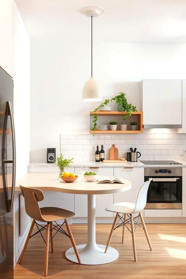 Space Saving Corner Table Innovation - 24 Small Kitchen Table Ideas