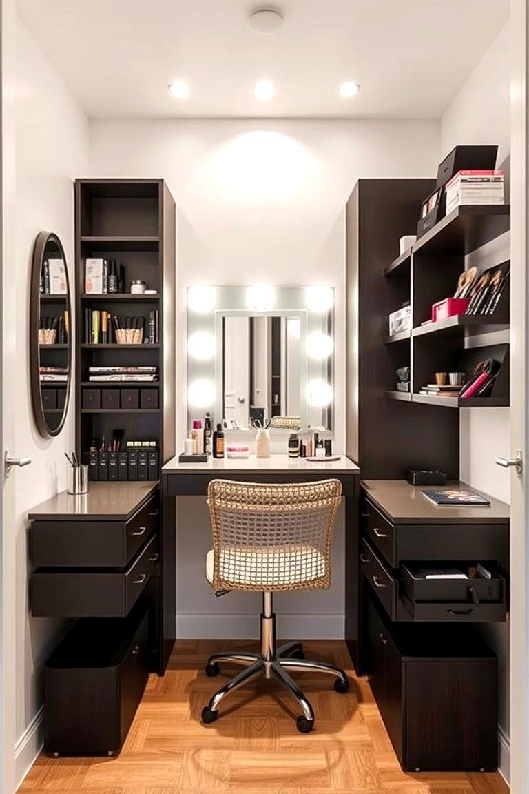 Space Saving Designs - 24 Makeup Room Ideas