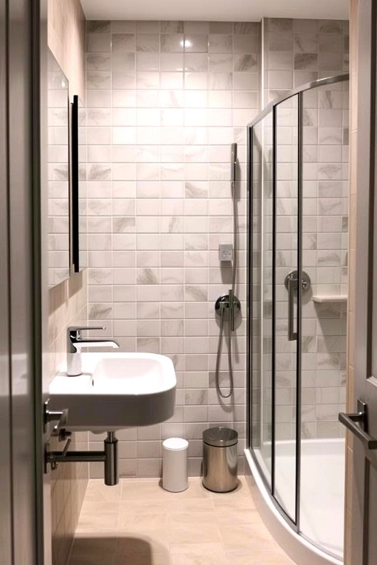 Space Saving Fixtures for Enhanced Efficiency - 24 Hallway Bathroom Ideas
