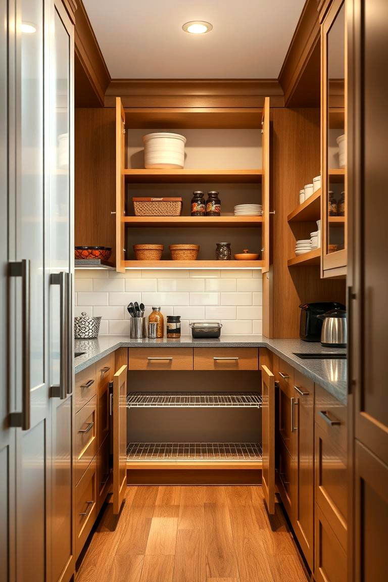 Space Saving Pantry Designs - 24 Galley Kitchen Ideas