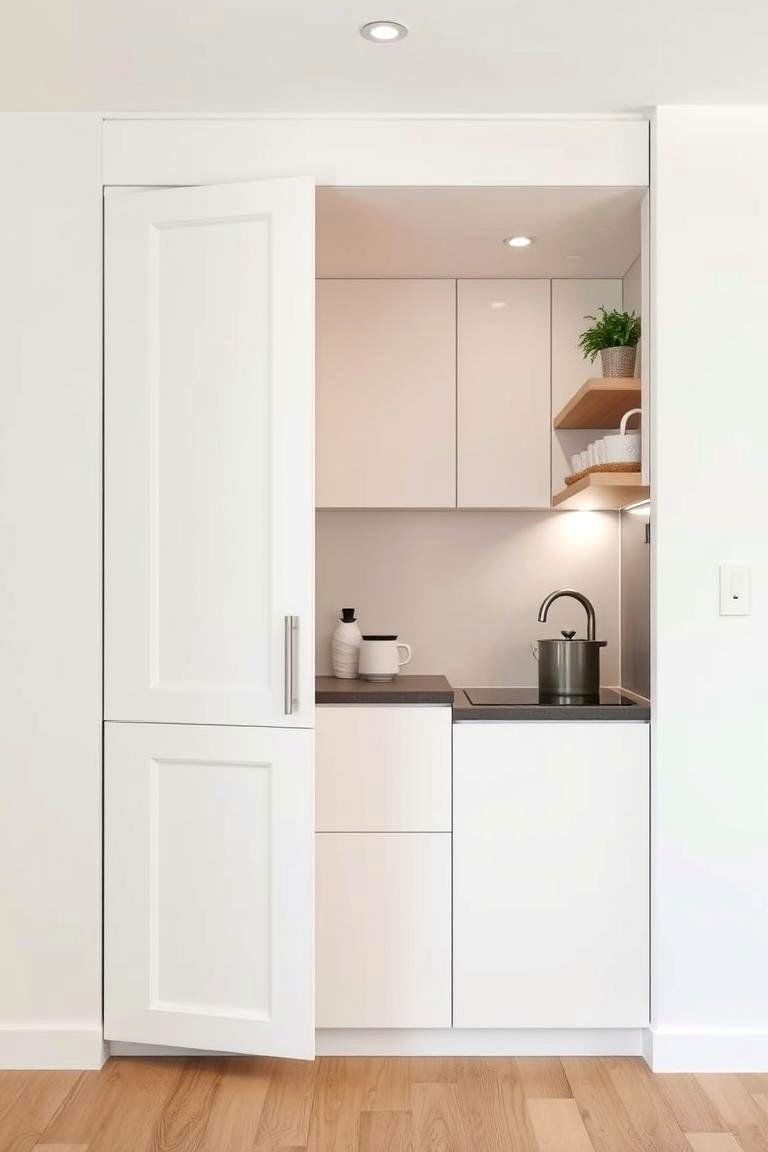 Space Saving Pocket Door - 24 Kitchen Door Design Ideas