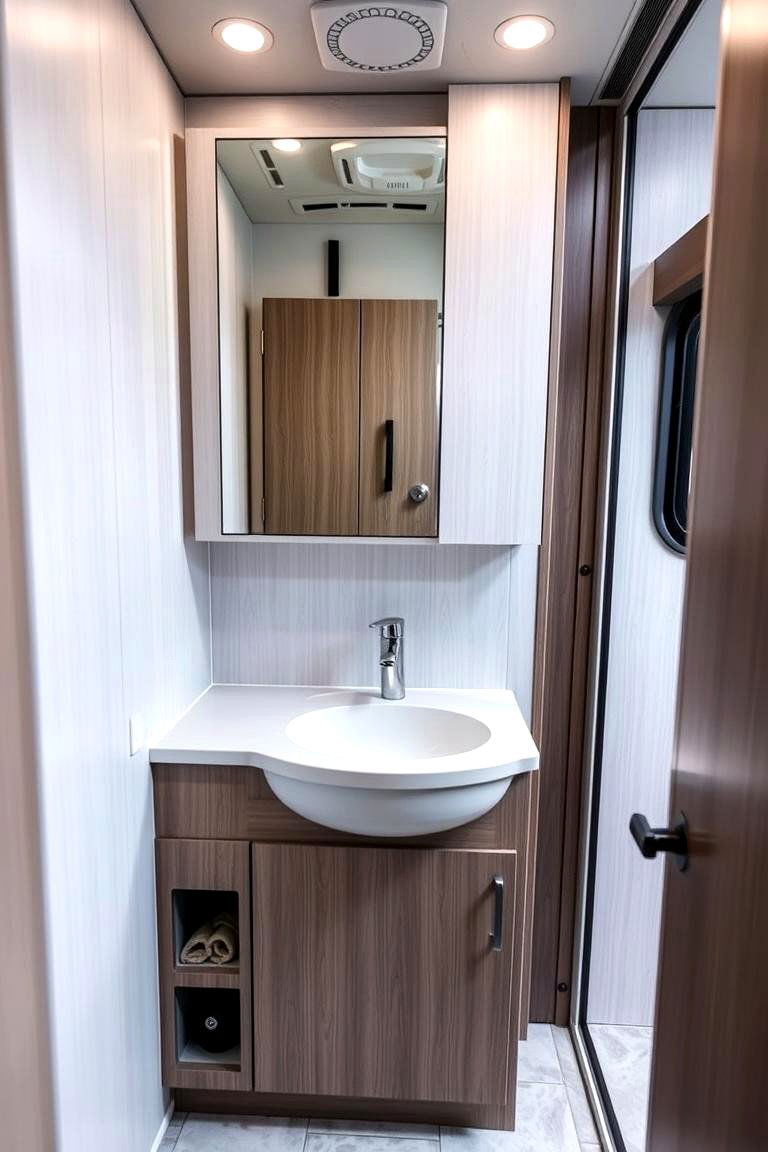 Space Saving Sink Designs - 24 Small Rv Bathroom Ideas