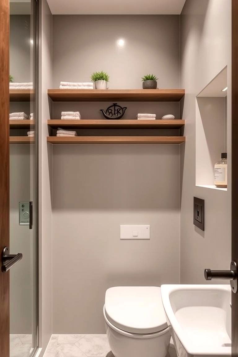 Space Saving Storage Solutions - 24 Office Bathroom Ideas