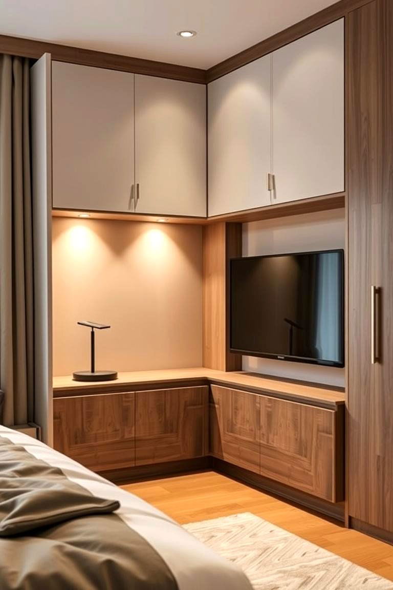 Space Saving TV Hideaway - 24 Bedroom Tv Ideas