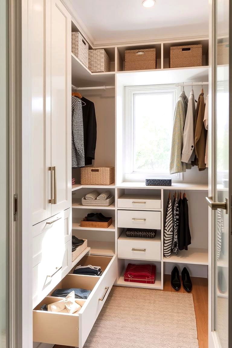Space Saving Under Slope Drawers - 24 Sloped Ceiling Closet Ideas
