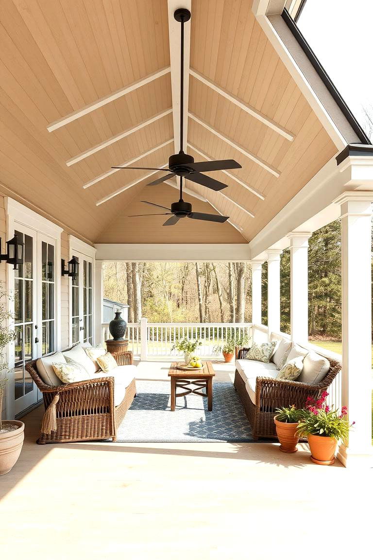 Spacious Open Layout - 24 Raised Ranch Front Porch Ideas