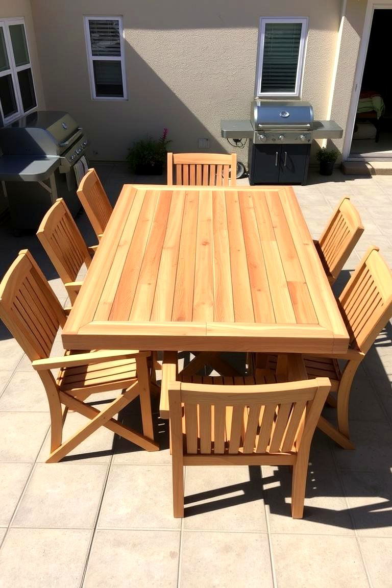 Spacious Outdoor Dining Table - 24 Outdoor Furniture Ideas