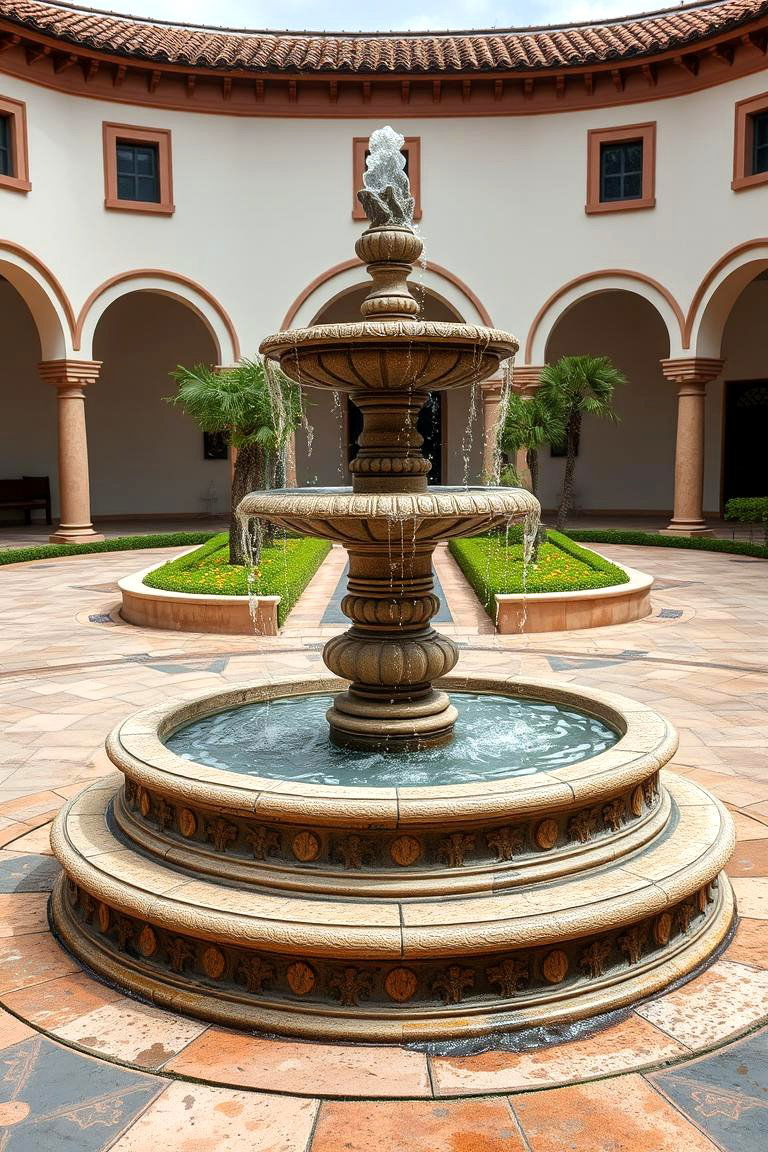 Spanish Fountain Features - 24 spanish colonial revival architecture