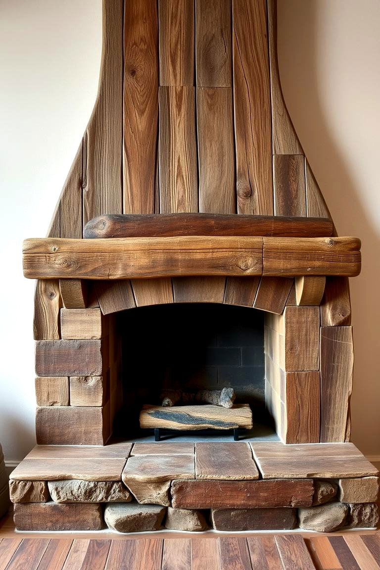 Spanish Rustic Reclaimed Wood Fireplace - 24 Spanish Style Fireplace Ideas
