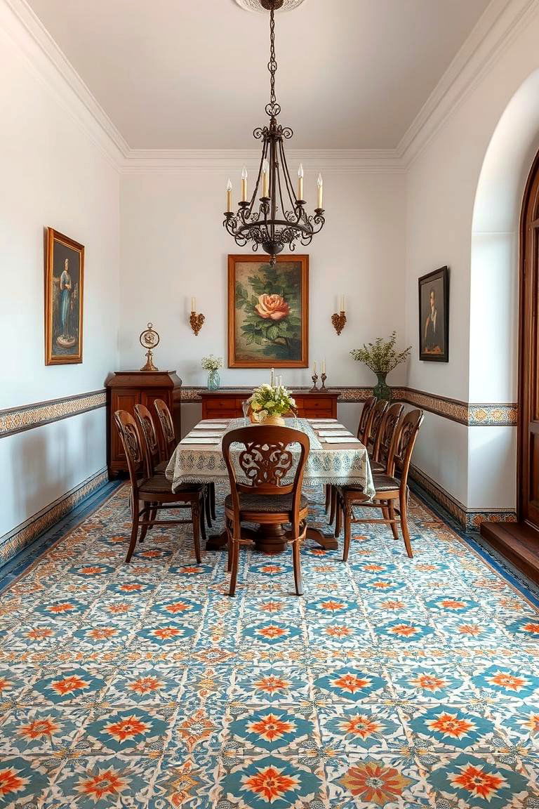 Spanish Tile Flooring - 24 spanish style dining room ideas