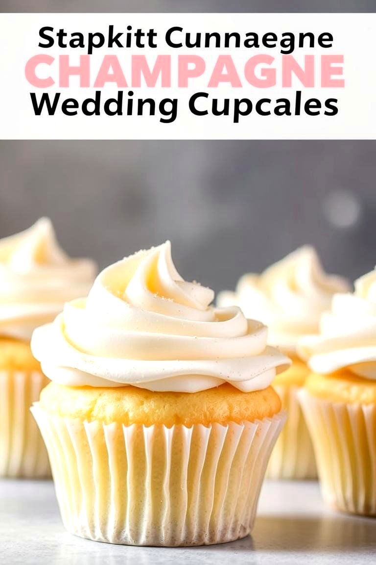 Sparkling Champagne Infusion - 24 Wedding Cupcake Ideas