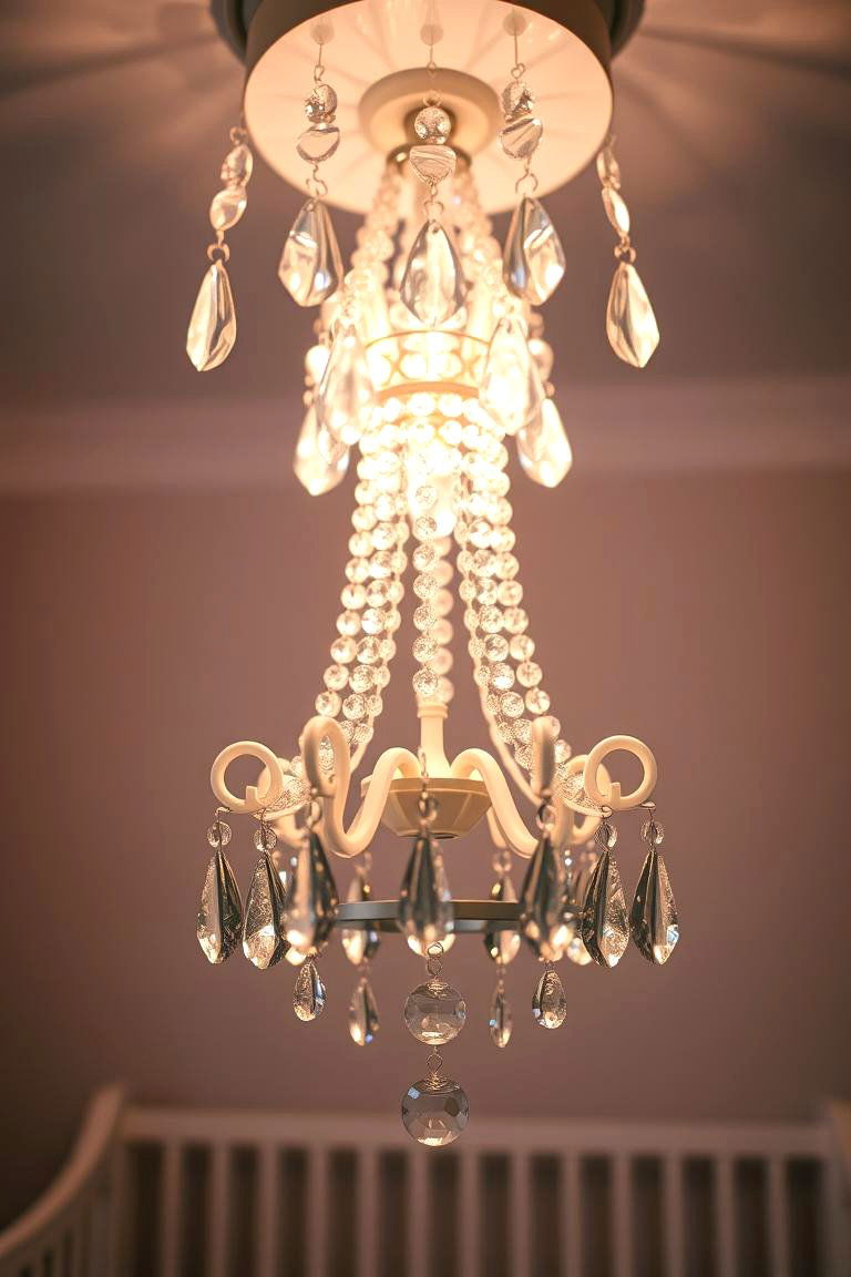 Sparkling Chandelier Accent - 24 Princess Nursery Ideas