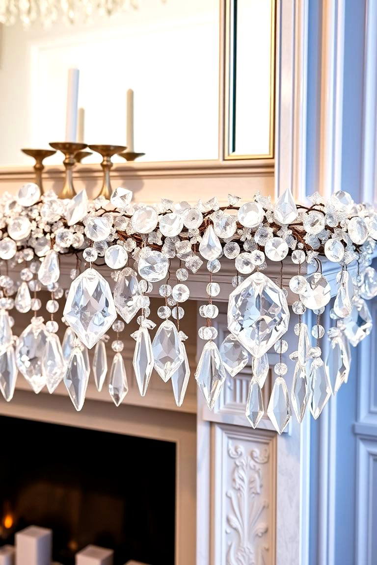 Sparkling Crystal Garland - 24 Mantel Garland Ideas